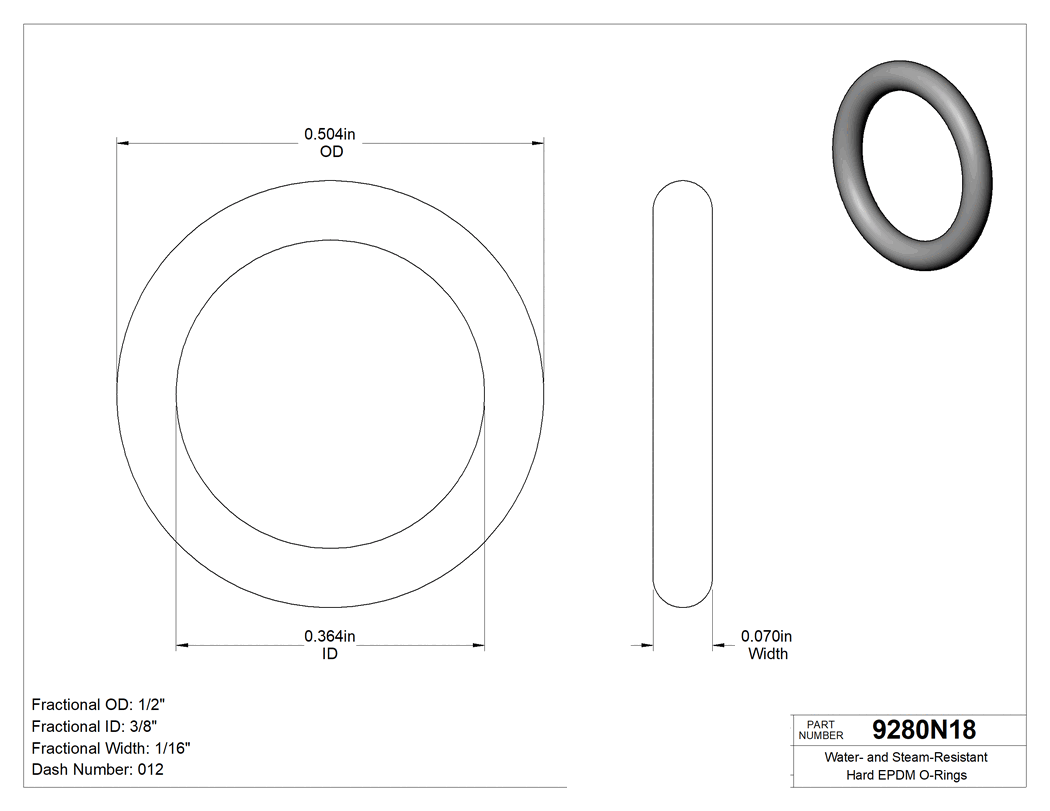 Technical drawing - 9280N18